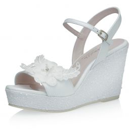 Off white wedge wedding sales shoes