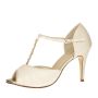 Brautschuhe Adrianna Ivory Satin/ It. Tulle