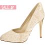 Bridal shoe Agnes Gold/Ivory Vint. Satin
