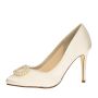 Bridal shoe Beatrice Ivory Satin /Ital. Tulle