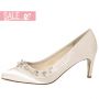 Brautschuhe Bernice Ivory Satin/ Silver Bejewelled
