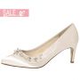 Bridal shoe Bernice Ivory Satin/ Silver Bejewelled
