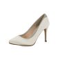 Bridal shoe Billie Ivory Satin/ Silver Fine Glitter
