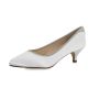Bridal shoe Bobbie Ivory Satin/ Silver Fine Glitter
