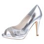 Bridal shoe Charisse Silver Leather/ Crystals
