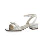 Bridal shoe Gail Ivory Satin/Silver Fine Glitter
