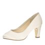 Hailey Ivory Satin/ Gold Piping (+FIT)