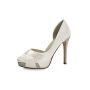  Bridal shoe Kelis Ivory Satin/Silver Fine Glitter
