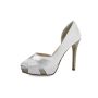 Bridal shoe Kelis White Satin/ Fine Glitter

