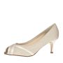 Margie Ivory Satin/ Silver Fine Glitter