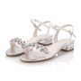 Sifra Ivory Satin/ Silver Bejewelled