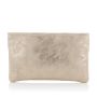 Teana Champagne Gold Suede Leather
