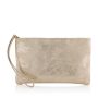 Teana Champagne Gold Suede Leather