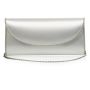 Viki / Valetta Ivory Satin/Silver Fine Glitter