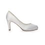 Yanna Pure White Satin/Silver Fi.Glitter