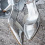 Zita Silver Snake Leather