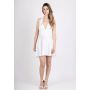 Aveline Satin Bow Back Mini Dress White 