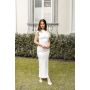 Seren Ladies Off the Shoulder Dress White