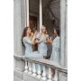 Aluna Ladies One Shoulder Dress Light Blue
