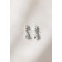 Celesta bridal earrings with drop and rhinestone