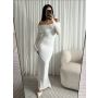 Noree Ladies Longsleeve Dress White