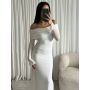 Noree Ladies Longsleeve Dress White