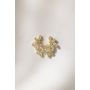 Isola luxe earrings with leaf rhinestone