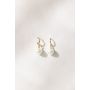 Solea hoop earrings with freshwater pearls