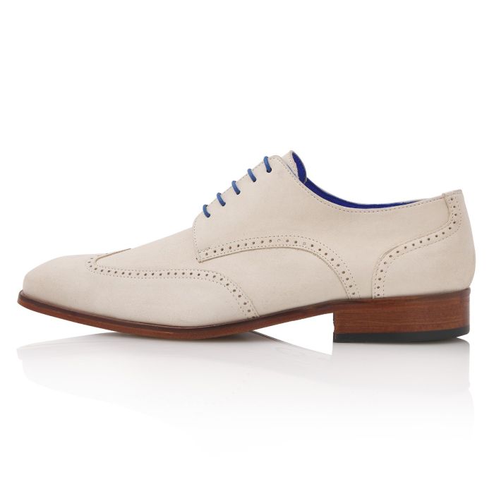 Flinn Suede Leather Off White