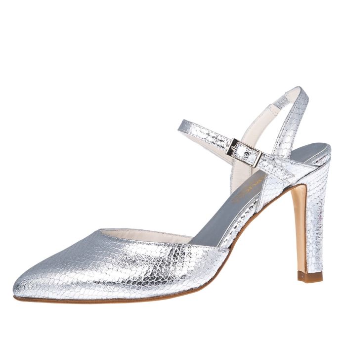Brautschuhe Caren Silver Snake Leather