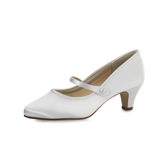 Bridal shoe Heather White Satin