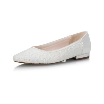 Bruidsschoen Ashlee Ivory Lace/ Satin
