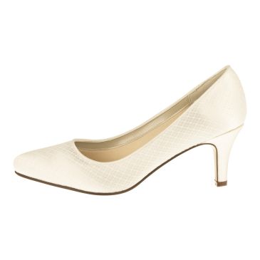Brautschuhe Brooke Ivory Satin/ Cosmic Lace
