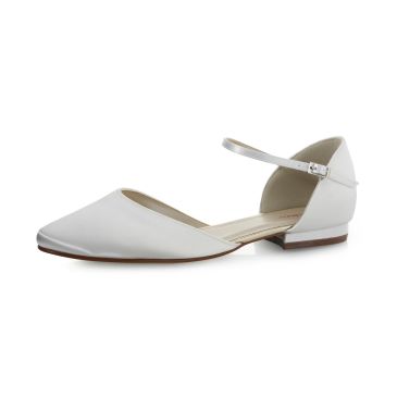 Bruidsschoen Cameron Pure White Satin