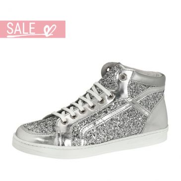 Bruidsschoen Day Silver Glitter/ Leather