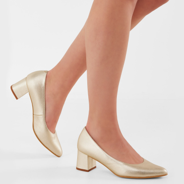 Mette Gold Leather