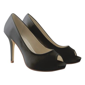 Bruidsschoen Jennifer Black Satin