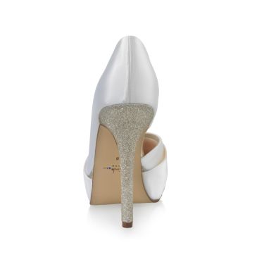 Kelis White Satin/ Fine Glitter
