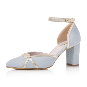 Nowi Baby Blue Suede (Leather)/ Gold
