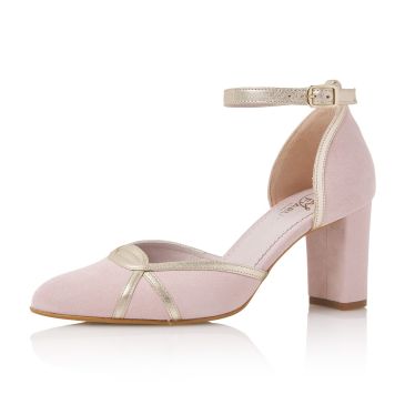 Nowi Powder Pink Suede (Leather)/ Gold