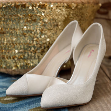 Roux Ivory Satin/ Ivory Glitter