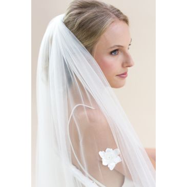 Seborga Ivory Tulle/Flowers 225cm (VEIL)