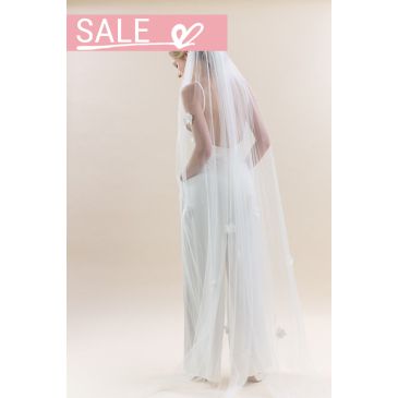 Seborga Ivory Tulle/Flowers 225cm (VEIL)