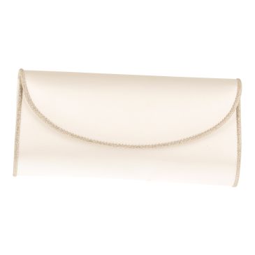 Viki / Valetta  Ivory Satin/Silver Fine Glitter