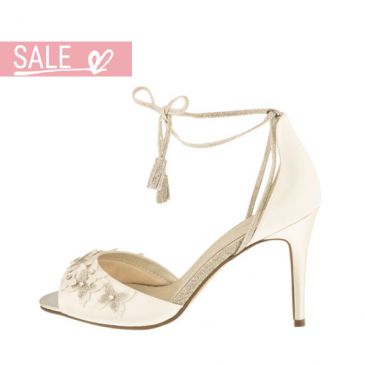 Zarah Ivory Satin/Silver Glitter