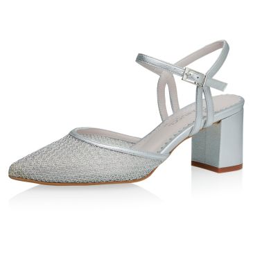 Aileen Platino Mesh/ Leather