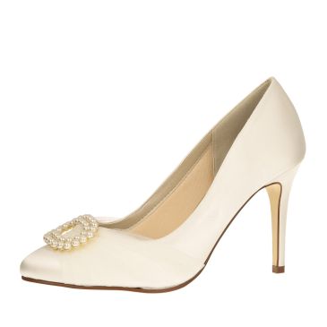 Bruidsschoen Beatrice Ivory Satin /Ital. Tulle
