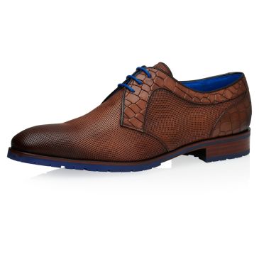 Patrik Grid Calf Leather - Castano
